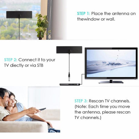Universal TVs Antennas Indoor Digital TV Antenna 1080P HD Mini Signal Amplifier -CE00952-Veeddydropshipping