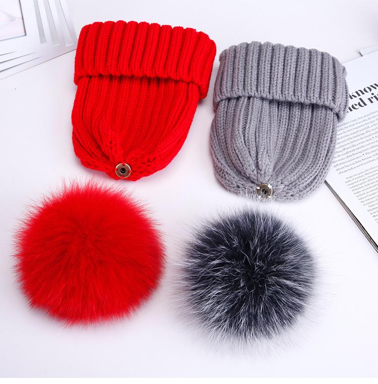 Fox Pompom Balls Fur Pompon Raccoon Pom-MF00904-Veeddydropshipping