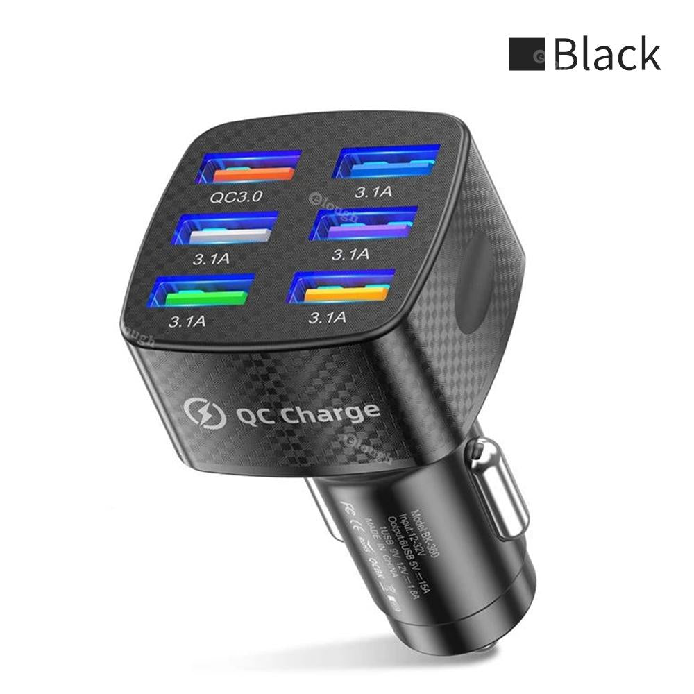 75W 6 Ports USB Car Charger 15A super fast charge-Veeddydropshipping