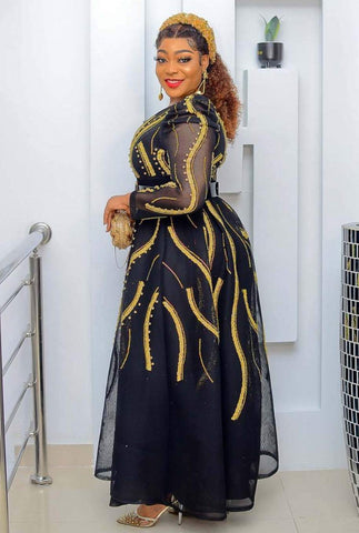 Plus Size Women Dress Sequin Clothing-WF01502-Veeddydropshipping