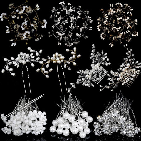 Wedding Hair Combs Hair Accessories-WF01280-Veeddydropshipping