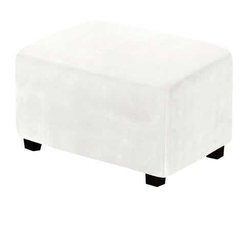 Velvet Rectangle Ottoman Stool Cover-HA00542-Veeddydropshipping