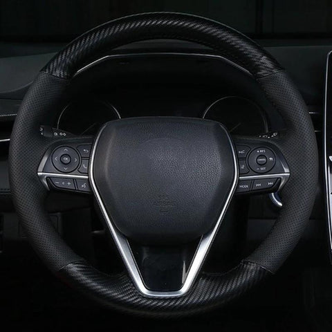 Carbon Fiber Car Steering Wheel Braid Cover For Toyota Avalon-AM01393-Veeddydropshipping