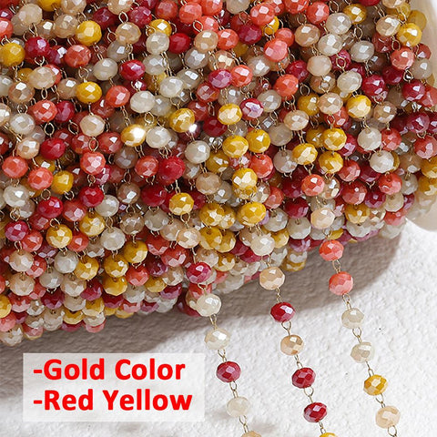 Crystal Stone Stainless Steel Chain for Chain Jewelry Making DIY-JW01587-Veeddydropshipping