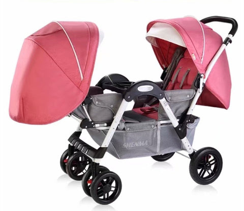 Twin baby stroller baby can sit and lying,double baby stroller carriage-TB00380-Veeddydropshipping