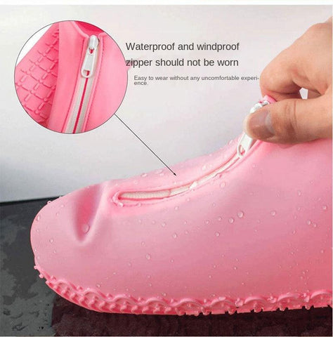 Rubber Zippers Reusable Waterproof Shoes Covers-HA01147-Veeddydropshipping