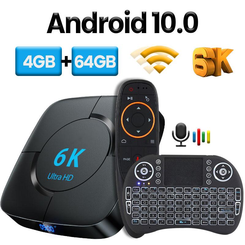IPTV Android TV Box 4GB Ram 64GB Rom Voice Assistant Android -CE00805-Veeddydropshipping