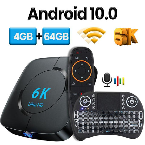 IPTV Android TV Box 4GB Ram 64GB Rom Voice Assistant Android -CE00805-Veeddydropshipping