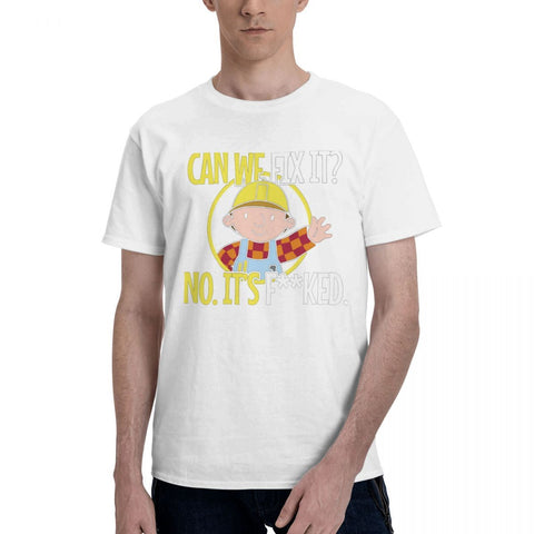 T-shirt Men's and Women's 100% Cotton Fun Repair Men's T-shirt Gift Creativity-Veeddydropshipping