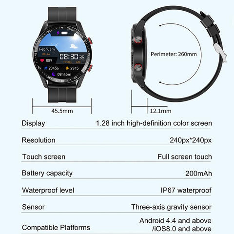 Watch Men Laser Health Blood Sports Waterproof Smartwatch-JW00849-Veeddydropshipping