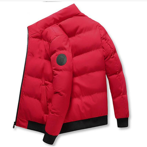 Tiger Head Logo Short Padded Men Jacket Thick-Veeddydropshipping