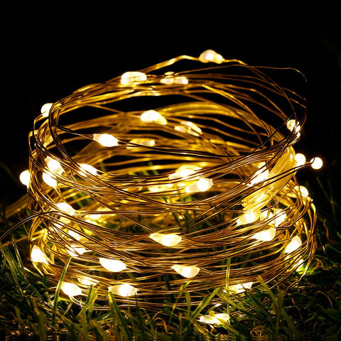 5M LED Copper Wire Lighting Strings Battery Powered Garland Fairy String