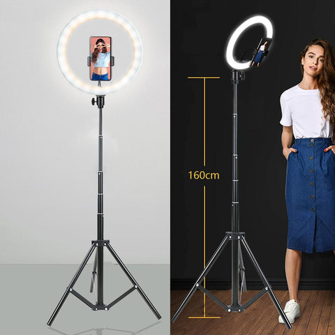 26 16 cm Selfie Ring Light with Tripod Stand &amp; Mobile Holder Photography Led Rim Of Lamp-PA00813-Veeddydropshipping
