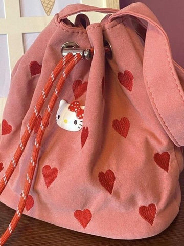 Portable Shoulder Crossbody Bucket Bag Mini Tote Bag-TB00073-Veeddydropshipping