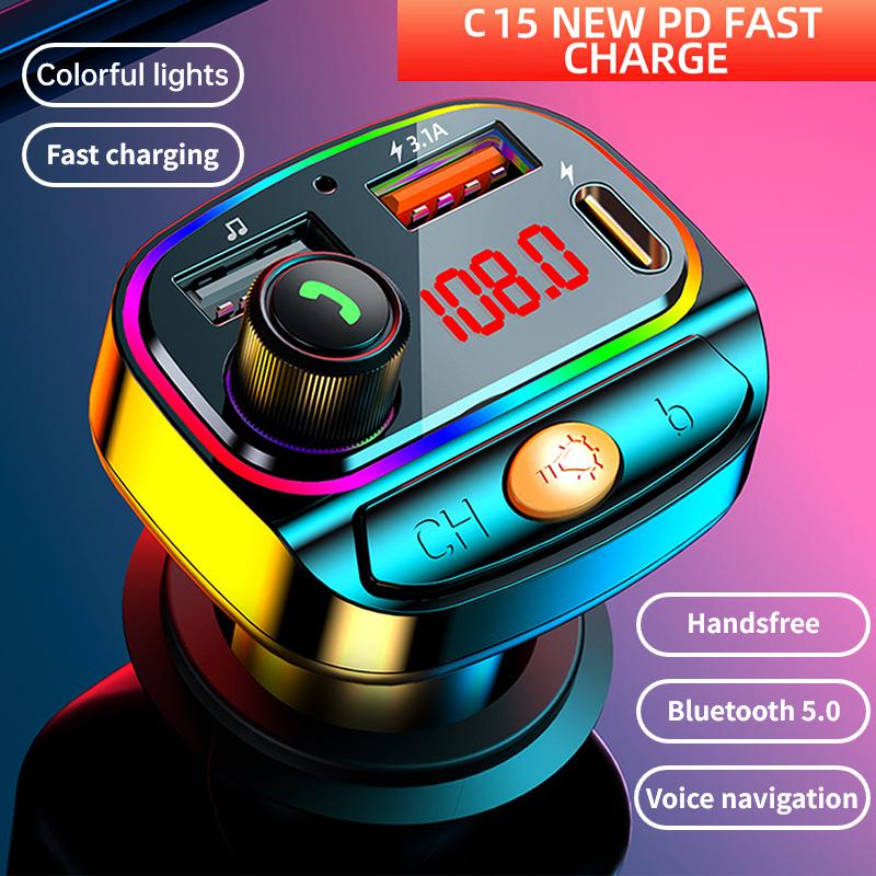 Car Bluetooth 5.0 Charger FM Transmitter Handsfree-PA01175-Veeddydropshipping