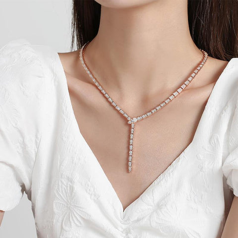 Sterling Silver  Snake-shape Charm  Serpenti-shape Necklace -JW00080-Veeddydropshipping