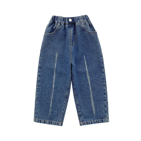 Boys fashion white line straight Jeans 2-7 Years Children loose all-match-TB01251-Veeddydropshipping
