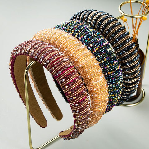 Crystal Headbands  Handmade Beaded Hairbands -JW00507-Veeddydropshipping