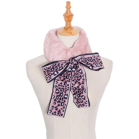 Women Faux Fur Collar Scarf-WF01215-Veeddydropshipping