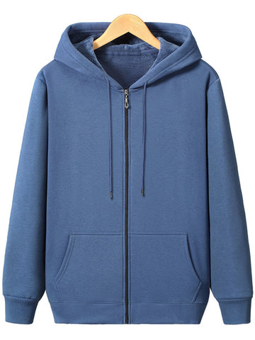 Autumn and Winter large zipper hooded sweatshirt -Veeddydropshipping