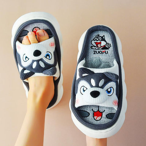 Linen Women Slippers Spring Summer Indoor Shoes-BS01211-Veeddydropshipping