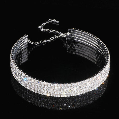 Classic Elegant Tassel Crystal Bridal Jewelry Sets  -JW00340-Veeddydropshipping