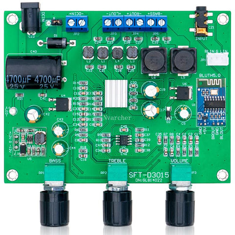 Bluetooth 5.0 digital power amplifier board 2.1 channel 2*15W+30W Subwoofer -CE00921-Veeddydropshipping
