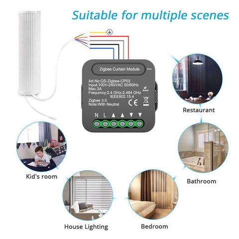 ABHU Wifi-CP03 Tuya Curtain Switch Module For Roller Shutter-TI01088-Veeddydropshipping