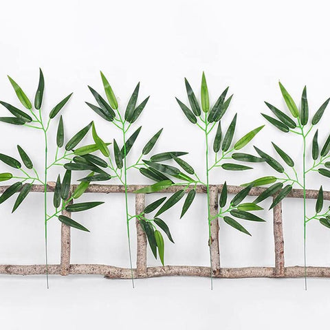 Artificial Bamboo Leaf Fake Branches Green Plants-HA00713-Veeddydropshipping
