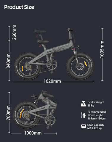 All-Terrain Electric Bicycle ZB20 Max Folding Mountain Bike 250W 48V 10.4Ah 20Inch -OS00935-Veeddydropshipping