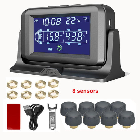12 sensors Truck Tire Pressure Monitoring System Solar TPMS-AM00589-Veeddydropshipping