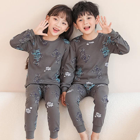 Kids Pajamas Christmas Sleepwear for Boys Girls Cotton Set Autumn-TB01074-Veeddydropshipping