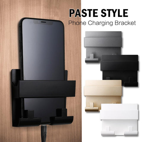 Paste Style Mobile Phone Charging Holder Bracket For IPhone Keyring Wall Mount-PA00533-Veeddydropshipping