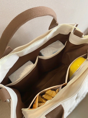 Large Capacity Canvas Mommy Bag Multi-function Women Travel Bag-TB00223-Veeddydropshipping