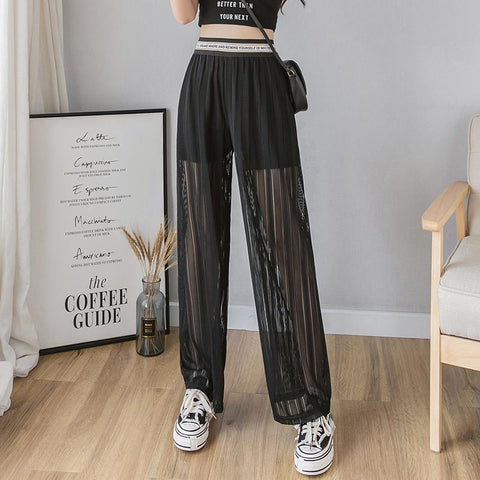 Casual Summer Slacks Pants High Waist Soft Comfort-WF00080-Veeddydropshipping