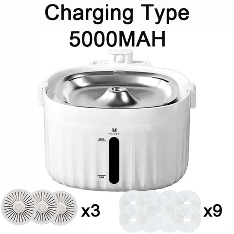 Charging Cat Water Fountain Intelligent Wireless-HA01392-Veeddydropshipping