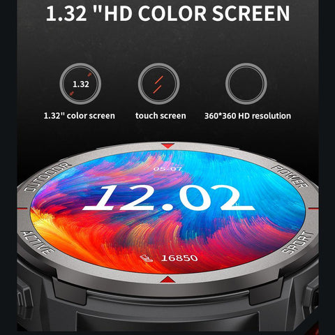 Sports Smartwatch Bluetooth Call Music NFC Waterprood Smartwatch -CE00746-Veeddydropshipping