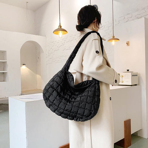 Color Cloud Shoulder Bag Female Casual Quilted Crossbody-BS00178-Veeddydropshipping