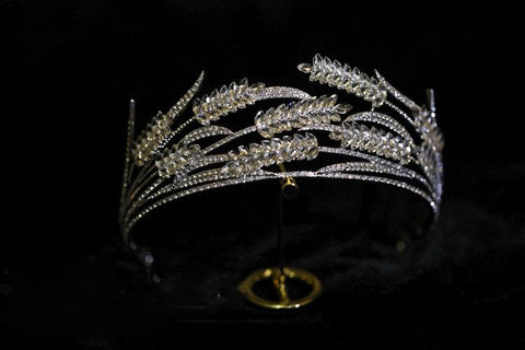 Trendy Crown Wedding Hair Accessory Women Hairwear Bridal -JW00500-Veeddydropshipping