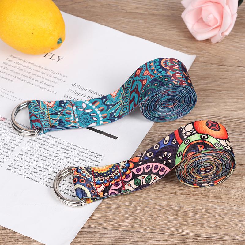 Colored Printed Adjustable Yoga Belt Yoga Stretch Belt Washable-OS01482-Veeddydropshipping