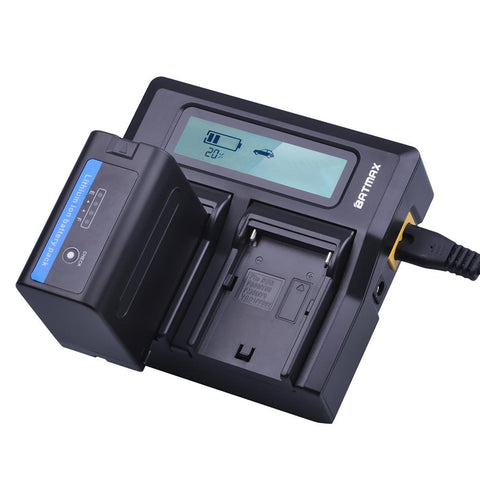 2Pcs 7200mAh NP F970 NP-F960 Power Indicator Battery Batterie +Ultra Fast -CE00496-Veeddydropshipping