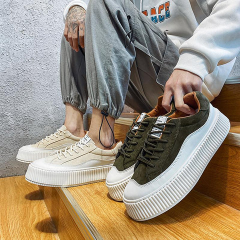 Sneaker Student Fashion Board Shoe Leather Comfortable-BS01397-Veeddydropshipping
