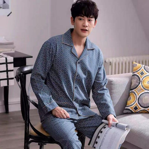 Pieces Lounge Sleepwear Pyjamas Plaid spring Bedgown Home Clothes-MF01660-Veeddydropshipping