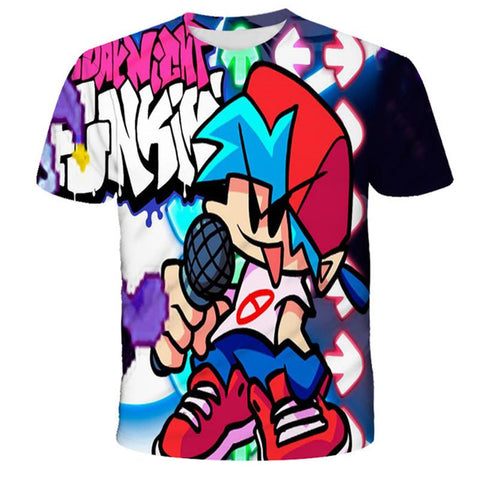 6M-14T Kids Fridany Night Funkin Tshirts Summer Kids Boys Girls Clothes-TB01150-Veeddydropshipping