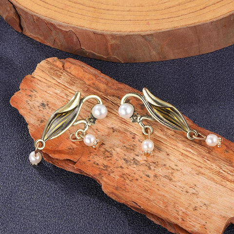Temperament Jewelry Plant Flower Statement Drop Dangle Earring  -JW00170-Veeddydropshipping