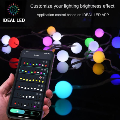 WS2812B Colorful LED Round Ball String Light WS2812 Addressable Individually-TI00909-Veeddydropshipping