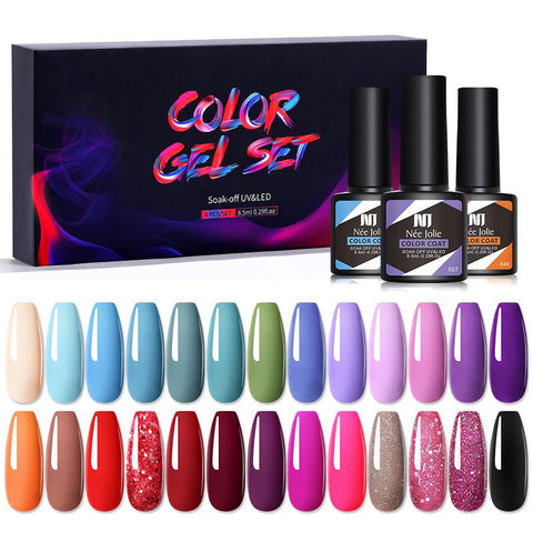 6Pcs Gel Nail Polish Set Gel Polish Kit For Manicure Design-BH00978-Veeddydropshipping