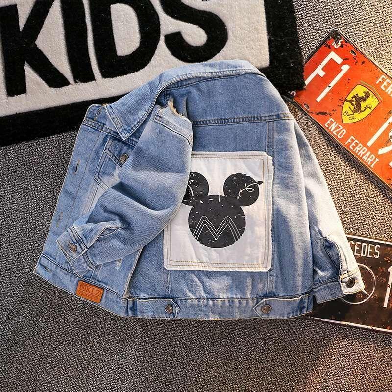 Mickey Denim Jacket Boys Coats Children Clothing-Veeddydropshipping