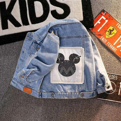 Mickey Denim Jacket Boys Coats Children Clothing-Veeddydropshipping
