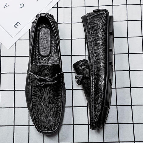 Genuine Leather Men Loafers Slip-On Good Quality Men Luxury-BS01344-Veeddydropshipping